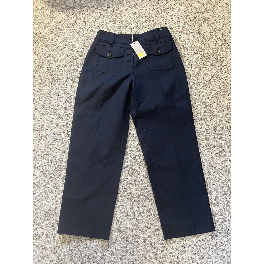 Boden New women's Cotton Blend Trousers - Size 4P UK 8P Navy Blue British Style